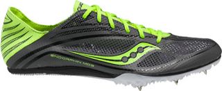 Mens Saucony Endorphin MD3   Grey/Citron Running Shoes