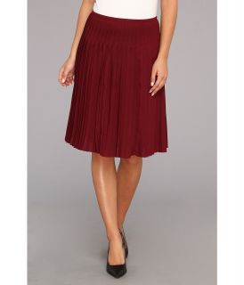 Calvin Klein Short Pleated Poly CDC Skirt Womens Skirt (Brown)