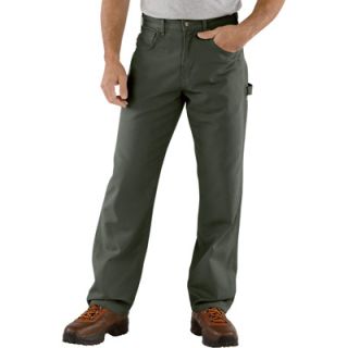 Carhartt Loose Fit Canvas Carpenter Jean   Dark Moss, 34in. Waist x 30in.