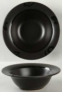Pfaltzgraff Black Pinwheels Soup/Cereal Bowl, Fine China Dinnerware   Solid Blac