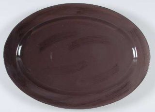 Tag Ltd Sonoma Plum 18 Oval Serving Platter, Fine China Dinnerware   Ironstone,