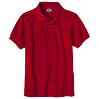 Dickies Boys School Uniform Short Sleeve Pique Polo   Red 4