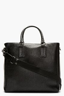 Dolce And Gabbana Black Pebbled Leather Tote