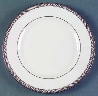 Lenox China Serpentine Platinum Salad Plate, Fine China Dinnerware   White Dots,
