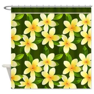  Tropical Yellow Plumeria Flowers copy Shower Curta  Use code FREECART at Checkout