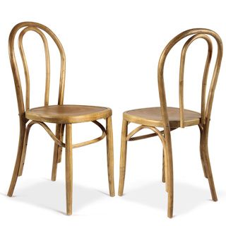 Elm Wood Antique Bistro Dining Chair (set Of 2)