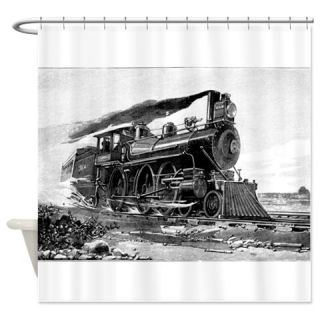  Steam Locomotive Shower Curtain  Use code FREECART at Checkout