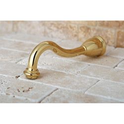 Heritage Polished Brass Finish Solid Brass 6 inch Tub Spout