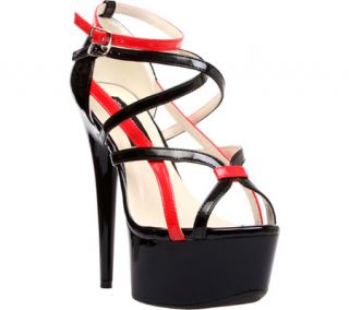 Womens Highest Heel Amber 501   Black/Red Combo High Heels