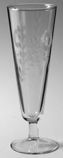 Federal Glass  Feg66 Pilsner Glass   Clear,Cut Floral