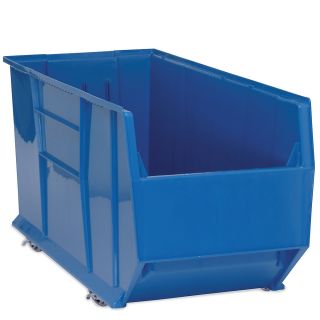 Quantum Pallet Rack Bins   16 1/2 X41 7/8 X17 1/2   With Casters   Blue