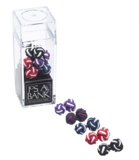 Two Tone Round Silk Knot Cufflinks, Assorted Colors JoS. A. Bank