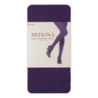 Merona Womens Premium Control Top Opaque Tights   Power Purple M Tall