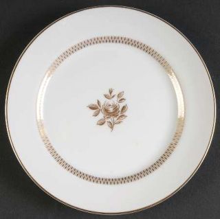 Mikasa Enchanting Rose Bread & Butter Plate, Fine China Dinnerware   Gold Floral