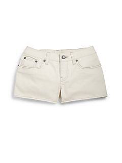 Ralph Lauren Girls Frayed Shorts   White