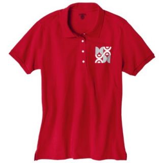 Womens Fitted Circle Pattern Polo