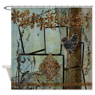  Vintage Eclectic Gold Shower Curtain  Use code FREECART at Checkout