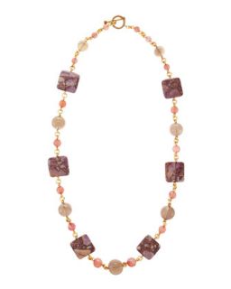 Jasper, Quartz & Agate Long Necklace