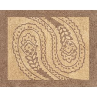 Sweet Jojo Designs Camel And Chocolate Paisley Accent Floor Rug (Cotton yarn)
