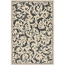 Hand tufted Mandara Cream Wool Rug (5 X 76) (IvoryPattern FloralMeasures 0.75 inch thickTip We recommend the use of a non skid pad to keep the rug in place on smooth surfaces.All rug sizes are approximate. Due to the difference of monitor colors, some r