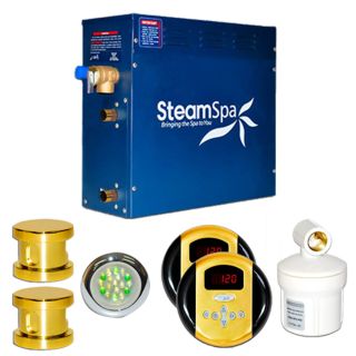 SteamSpa RY1050GD Royal 10.5kw Steam Generator Package in Polished Brass