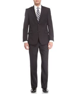 Pinstripe Modern Fit Suit, Dark Gray