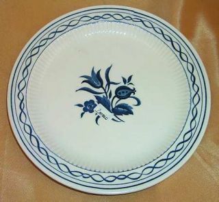 Amcrest Concord Salad Plate, Fine China Dinnerware   Blue Floral, Blue Twisted R