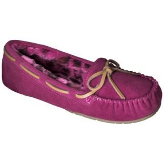 Womens Chaia Genuine Suede Moccasin Slipper   Pink 10