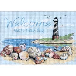 Welcome Each New Day Mini Counted Cross Stitch Kit 7x5