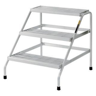 Bustin 3 Step Aluminum Service Platform   Assembly Required, 25 in. W x 33 in.