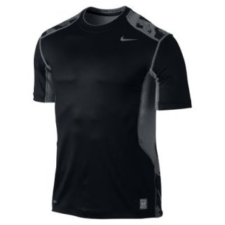 Nike Pro Combat Hypercool Fitted Chainmaille Camo Mens T Shirt   Black