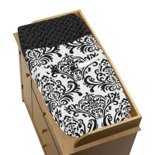 Black and White Isabella Changing Pad Cover