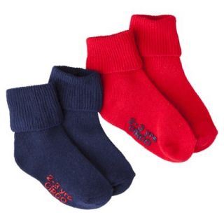 Circo Infant Toddler 2 Pack Casual Socks   Navy/Red 0 6 M