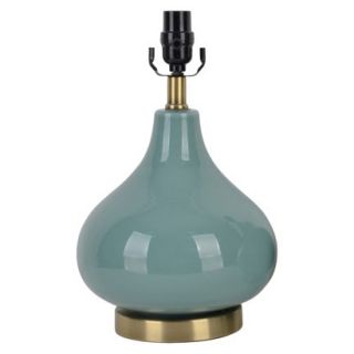 Threshold Glass Gourd Lamp Base Medium   Ancient Aqua (Includes CFL Bulb)