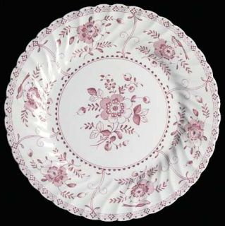Johnson Brothers Indies Pink Dinner Plate, Fine China Dinnerware   Pink Floral D