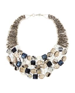 Crystal Faceted Bib Necklace