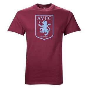 Euro 2012   Aston Villa Large Crest T Shirt (Maroon)