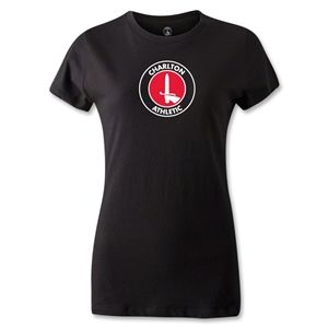 hidden Charlton Athletic Crest Womens T Shirt (White)
