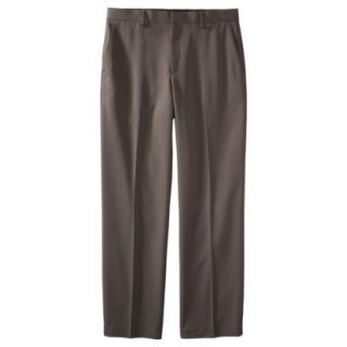 Mens Tailored Fit Checkered Microfiber Pants   Olive 32X32