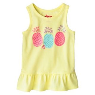 Circo Infant Toddler Girls Pineapple Peplum Tank   Bumble Bee 4T