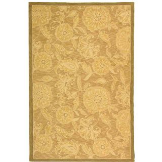 Hand hooked Eden Abrashed Beige/ Light Brown Wool Rug (53 X 83) (BrownPattern FloralMeasures 0.375 inch thickTip We recommend the use of a non skid pad to keep the rug in place on smooth surfaces.All rug sizes are approximate. Due to the difference of m