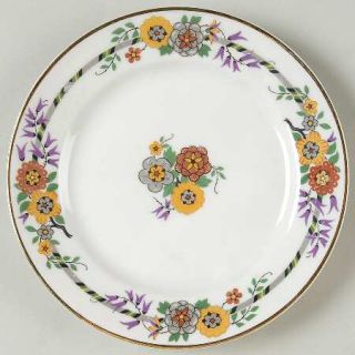 Tressemanes & Vogt Trv192 Bread & Butter Plate, Fine China Dinnerware   Flowers