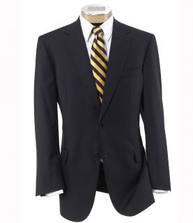 Signature Gold 2 Button Wool Suit  Navy Herringbone JoS. A. Bank Mens Suit