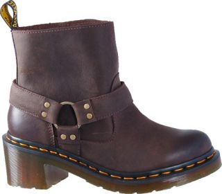 Womens Dr. Martens Alodie Stirrup Ankle Boot   Dark Brown Burnished Wyoming Boo