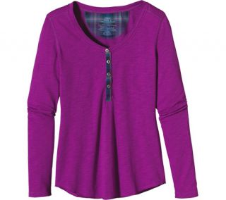 Womens Patagonia L/S Necessity Henley Top   Ikat Purple Sleeveless Tops