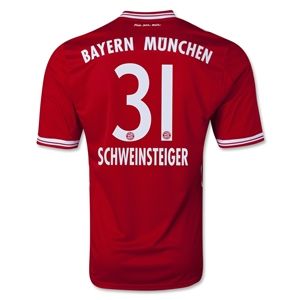 adidas Bayern Munich 13/14 SCHWEINSTEIGER Home Soccer Jersey