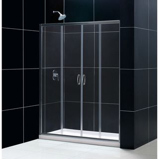 Dreamline Visions Sliding Shower Door, Shower Base And Shower Backwall