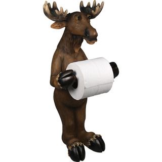 Rivers Edge Products Moose Standing Toilet Paper Holder