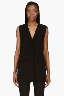 T By Alexander Wang Black Long Suiting Vest