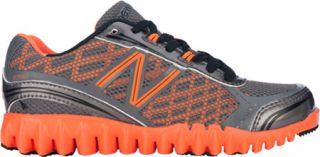 Childrens New Balance NBGruve 2750   Silver/Orange Lace Up Shoes